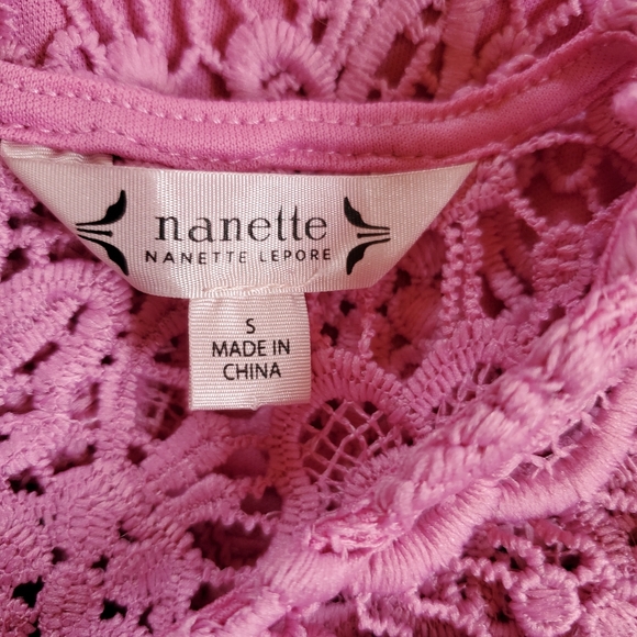 Nanette Lepore Pink Lace Summer Top - Picture 13 of 15